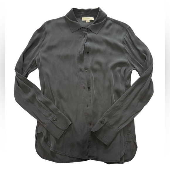 Vince Silk Stretch Button-Up Blouse size Small P - Picture 2 of 7